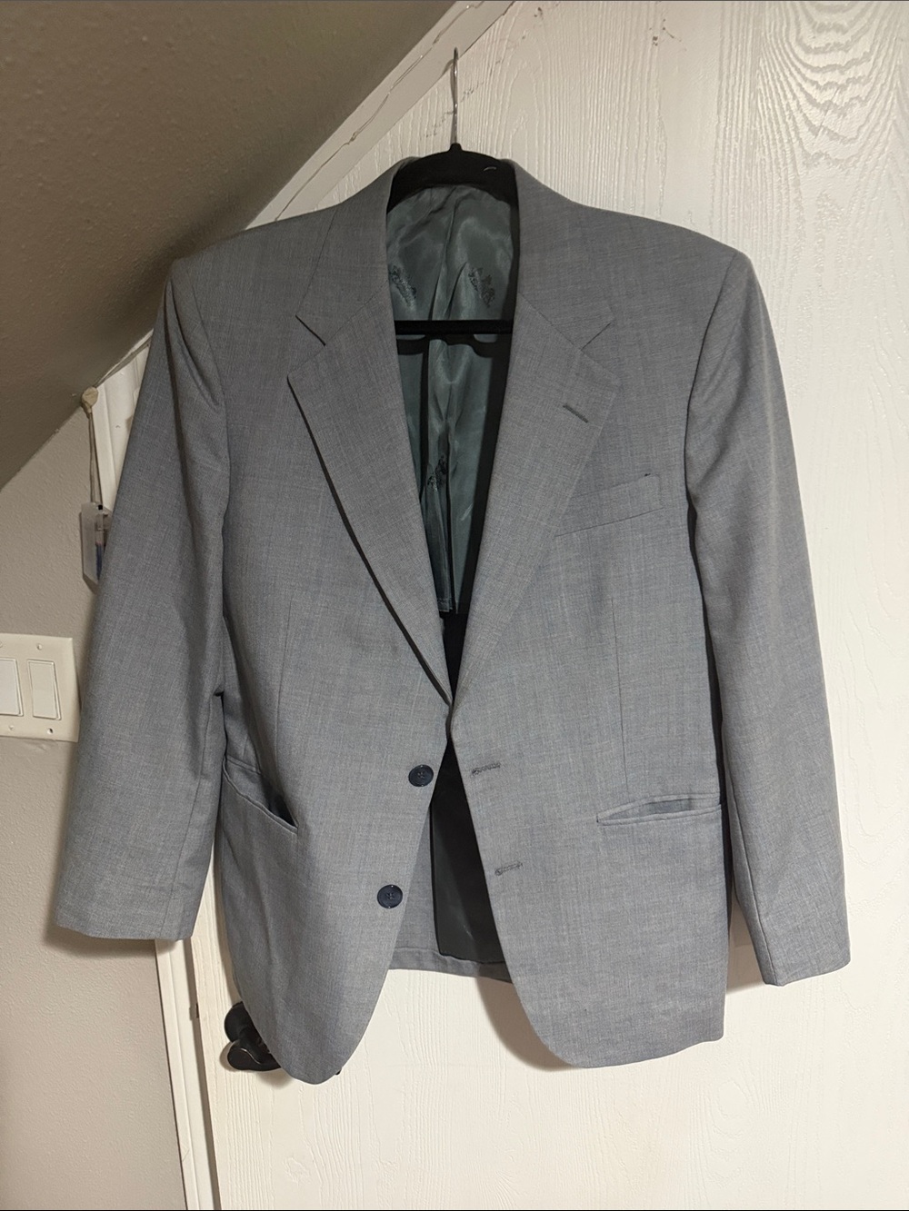 Stafford Light Gray Men's Sport Coat - Two-Button Blazer